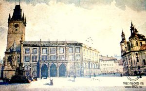 Praha - radnica - ruský chrám - 1930