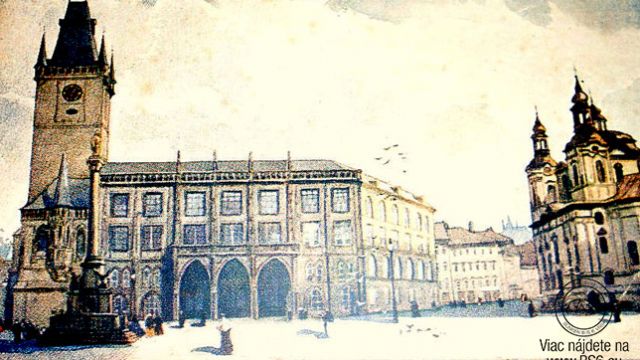 Praha - radnica - ruský chrám - 1930